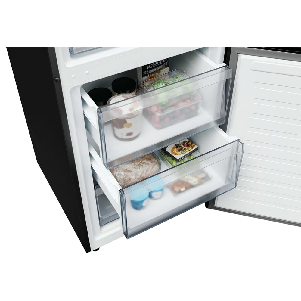 Hoover H-Combi 300 355L Frost Free Freestanding Fridge Freezer - Black | HONCQ2T618EBK from Hoover - DID Electrical