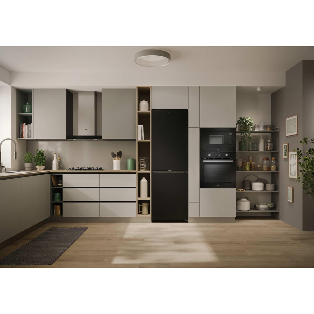 Hoover H-Combi 300 355L Frost Free Freestanding Fridge Freezer - Black | HONCQ2T618EBK from Hoover - DID Electrical