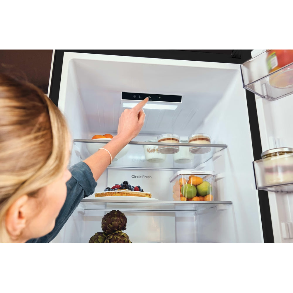 Hoover H-Combi 300 355L Frost Free Freestanding Fridge Freezer - Black | HONCQ2T618EBK from Hoover - DID Electrical