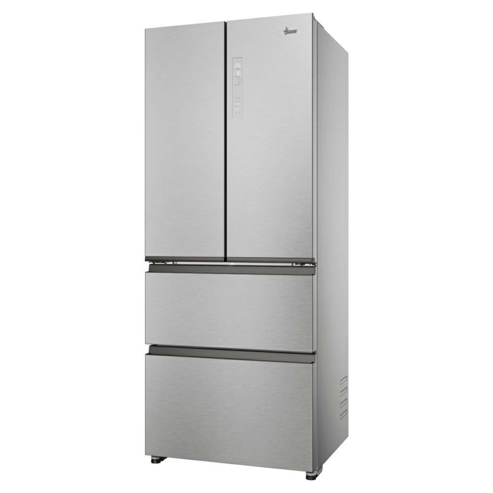 Hoover H-Fridge 700 Maxi 402L Frost Free Freestanding French Door Fridge Freezer - Platinum Inox | HONFQ2T718EXK from Hoover - DID Electrical