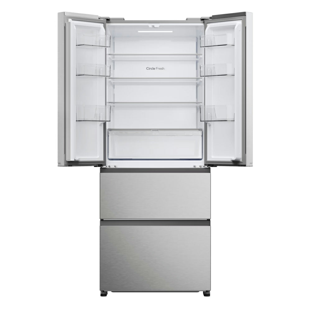 Hoover H-Fridge 700 Maxi 402L Frost Free Freestanding French Door Fridge Freezer - Platinum Inox | HONFQ2T718EXK from Hoover - DID Electrical