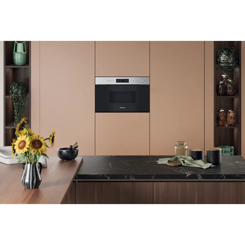 Hotpoint Class 3 Built In Microwave and Grill - Stainless Steel | HPMK12CXUK from Hotpoint - DID Electrical