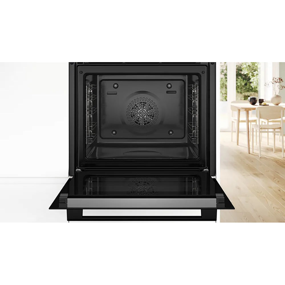 Bosch 71L Built-In Conventional Oven & Grill Electric Single Oven - Black | HQA574BB3B from Bosch - DID Electrical