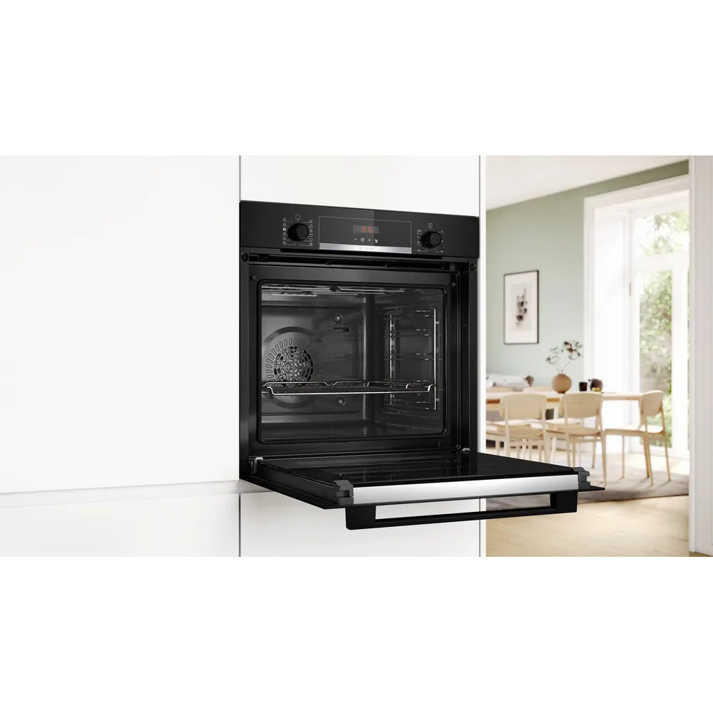 Bosch 71L Built-In Conventional Oven & Grill Electric Single Oven - Black | HQA574BB3B from Bosch - DID Electrical