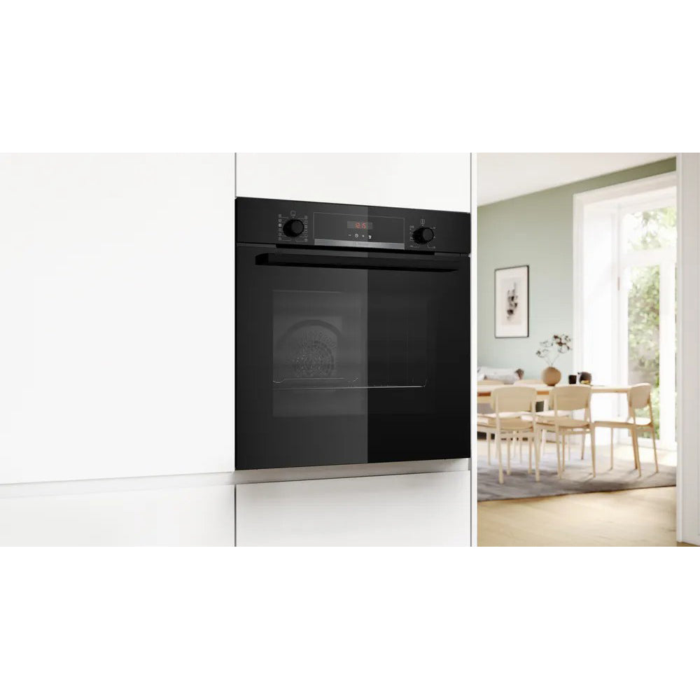 Bosch 71L Built-In Conventional Oven & Grill Electric Single Oven - Black | HQA574BB3B from Bosch - DID Electrical