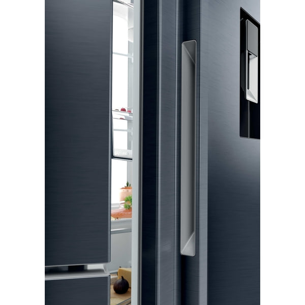 Haier S+ Series 7 573L Frost Free Freestanding American Fridge Freezer - Brushed Black | HSPR79F18EWMBUK from Haier - DID Electrical