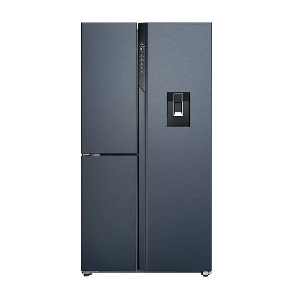 Haier S+ Series 7 573L Frost Free Freestanding American Fridge Freezer - Brushed Black | HSPR79F18EWMBUK from Haier - DID Electrical