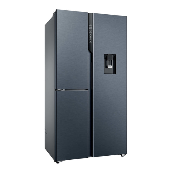 Haier S+ Series 7 573L Frost Free Freestanding American Fridge Freezer - Brushed Black | HSPR79F18EWMBUK from Haier - DID Electrical