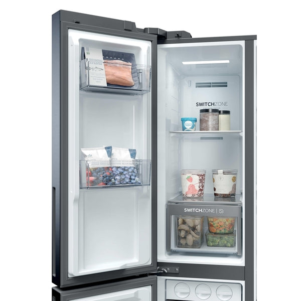 Haier S+ Series 7 573L Frost Free Freestanding American Fridge Freezer - Brushed Black | HSPR79F18EWMBUK from Haier - DID Electrical