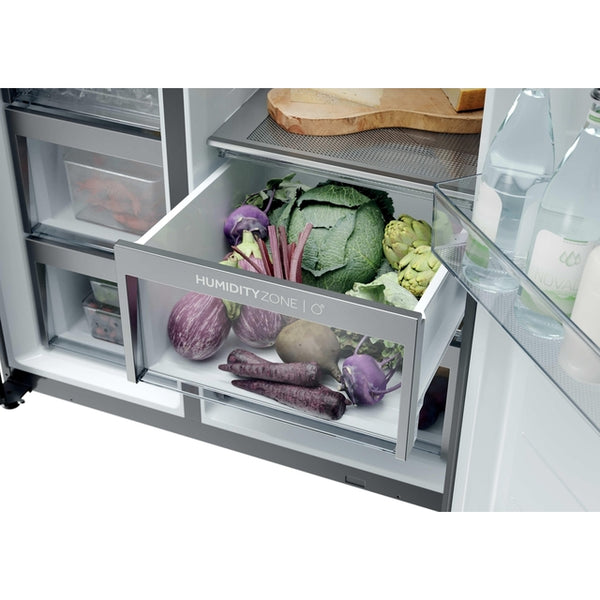 Haier S+ Series 7 573L Frost Free Freestanding American Fridge Freezer - Brushed Black | HSPR79F18EWMBUK from Haier - DID Electrical