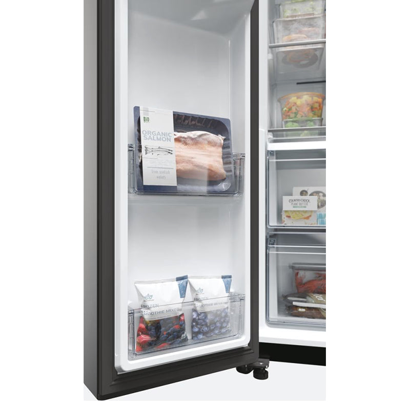 Haier SBS 90 Series 5 601L Frost Free Freestanding American Fridge Freezer - Slate Black | HSW59F18EIPT from Haier - DID Electrical