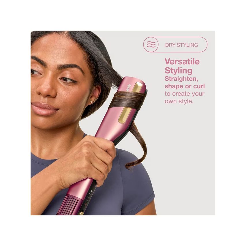 Shark SilkiPro Wet-To-Dry Ceramic Hair Straightener - Rose Petal | HT401UKPK from Shark - DID Electrical