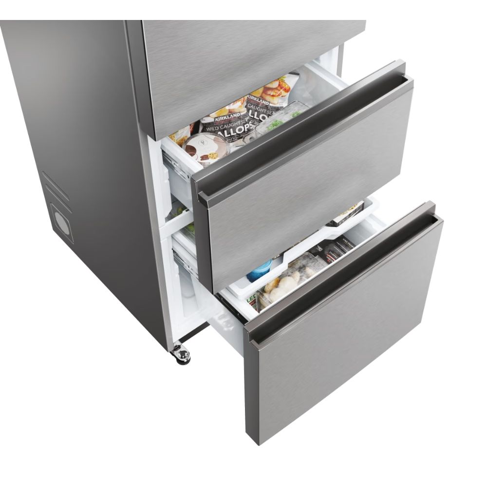 Haier 357L Frost Free Freestanding Fridge Freezer - Inox | HTW5618DWMG from Haier - DID Electrical