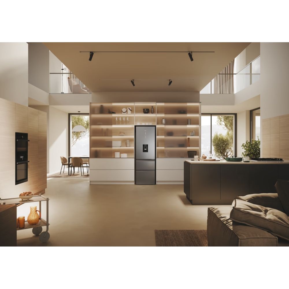 Haier 357L Frost Free Freestanding Fridge Freezer - Inox | HTW5618DWMG from Haier - DID Electrical