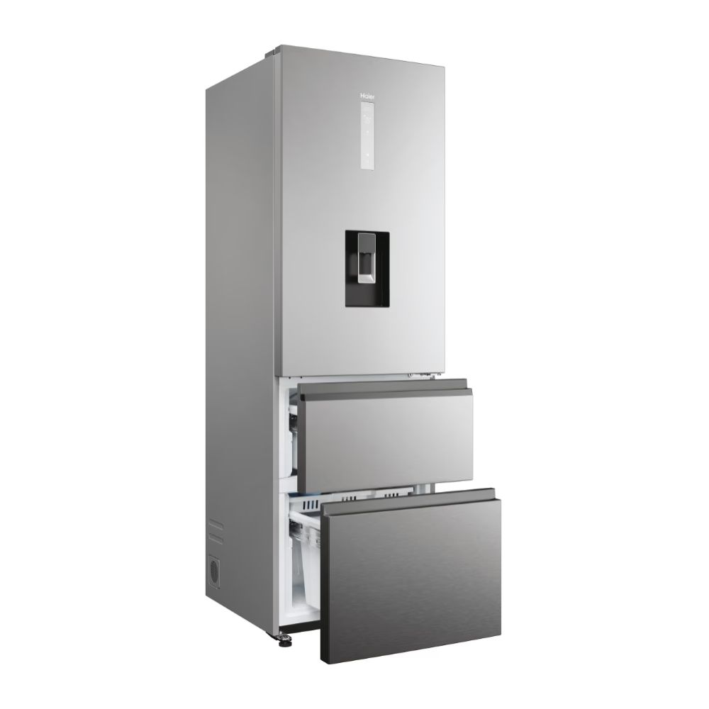 Haier 357L Frost Free Freestanding Fridge Freezer - Inox | HTW5618DWMG from Haier - DID Electrical