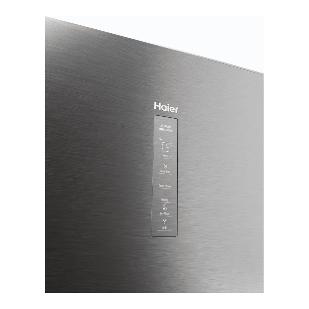 Haier 3D 60 Series 5 360L Freestanding Fridge Freezer - Silver | HTW5618ENMG from Haier - DID Electrical