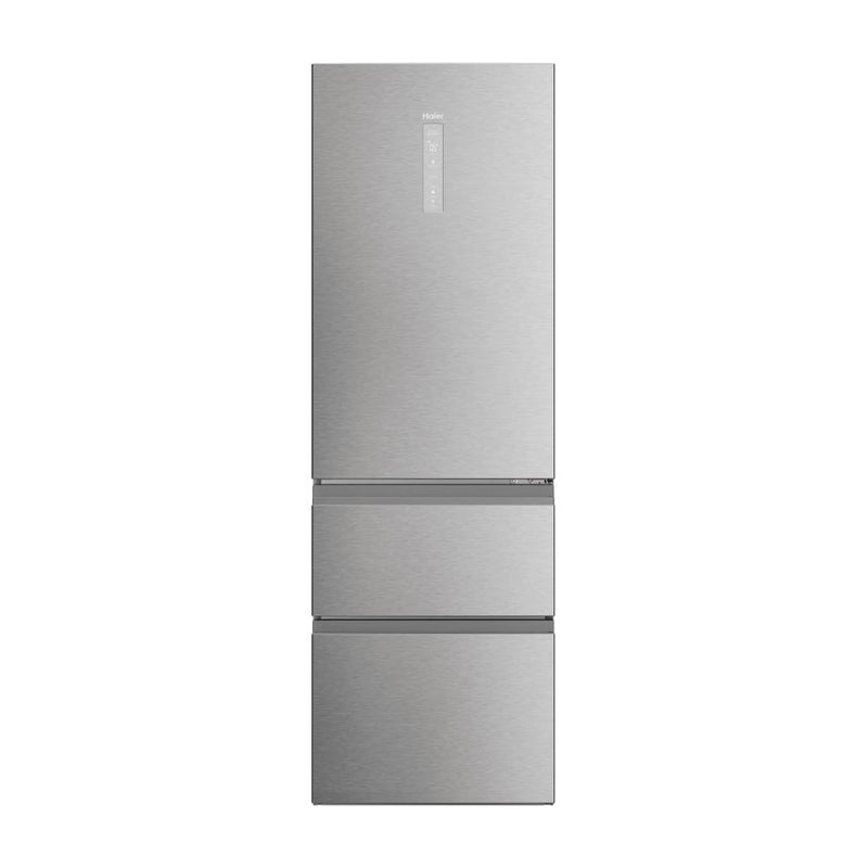 Haier 3D 60 Series 5 360L Freestanding Fridge Freezer - Silver | HTW5618ENMG from Haier - DID Electrical