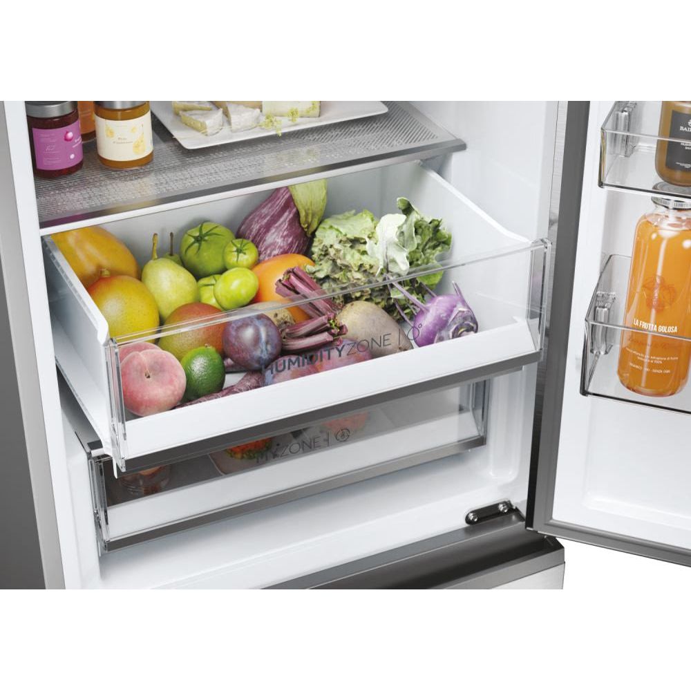 Haier 3D 60 Series 5 360L Freestanding Fridge Freezer - Silver | HTW5618ENMG from Haier - DID Electrical