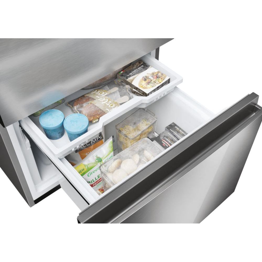 Haier 3D 60 Series 5 360L Freestanding Fridge Freezer - Silver | HTW5618ENMG from Haier - DID Electrical