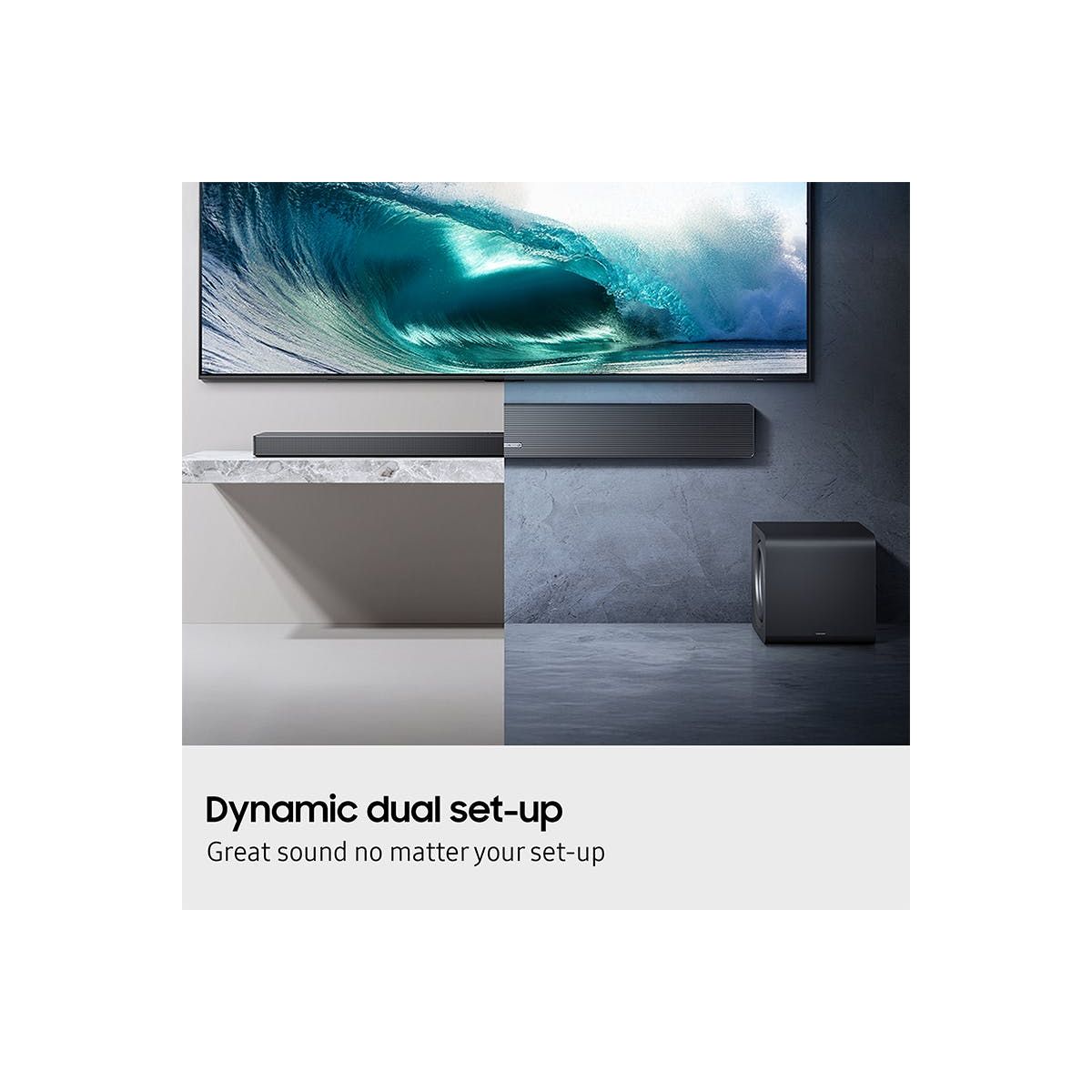 Samsung Q-Series 5.1ch Soundbar with Subwoofer - Titan Black | HW-QS750F/XU from Samsung - DID Electrical