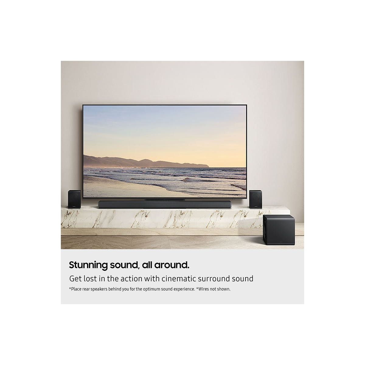 Samsung Q-Series 5.1ch Soundbar with Subwoofer - Titan Black | HW-QS750F/XU from Samsung - DID Electrical