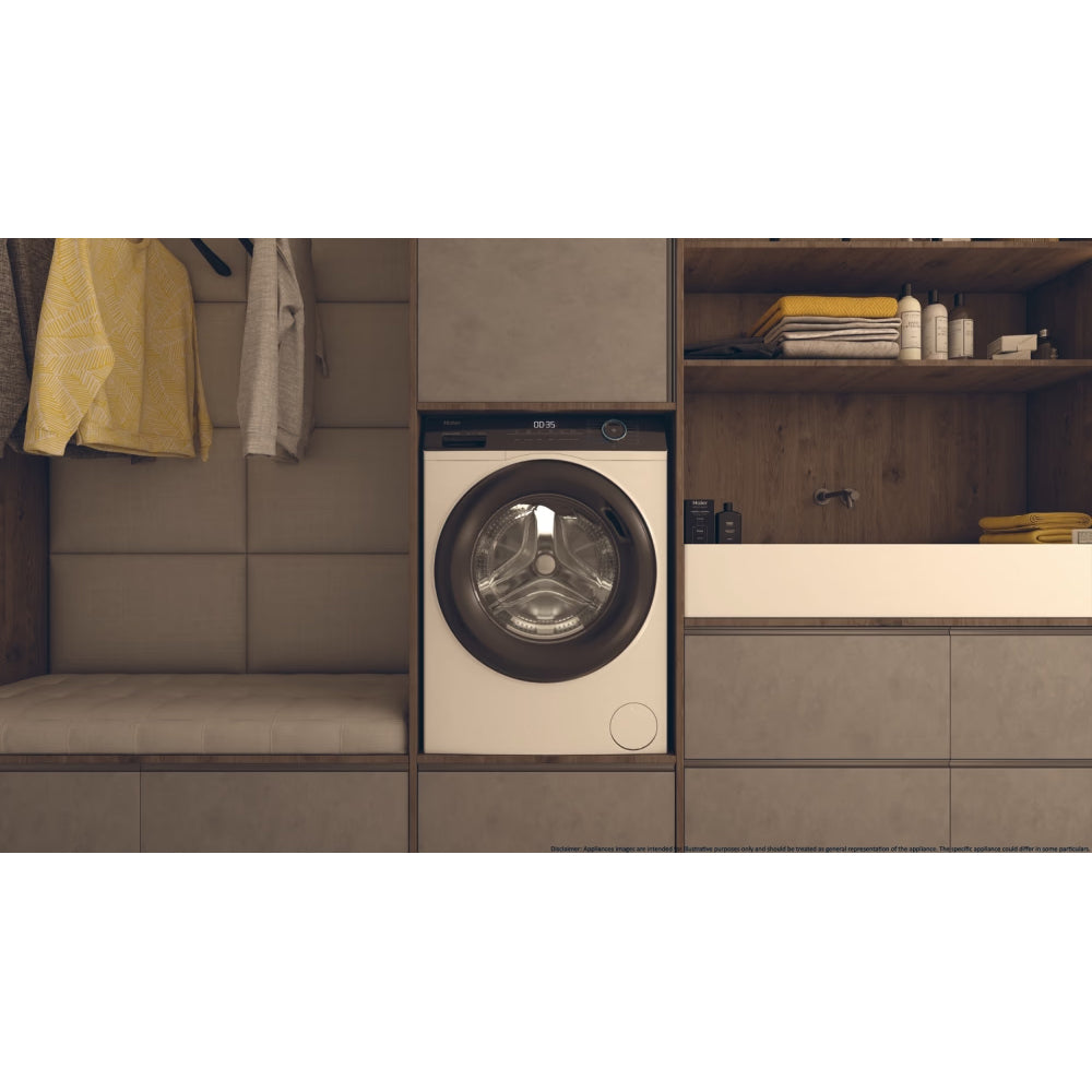 Haier I-Pro Series 3 8KG 1600RPM Freestanding Washing Machine - White | HW80-B16939-UK from Haier - DID Electrical