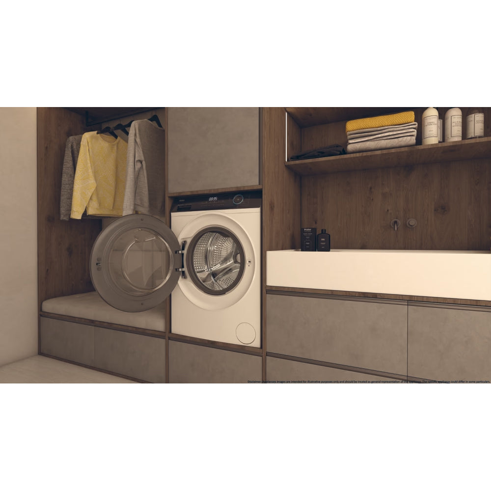 Haier I-Pro Series 3 8KG 1600RPM Freestanding Washing Machine - White | HW80-B16939-UK from Haier - DID Electrical