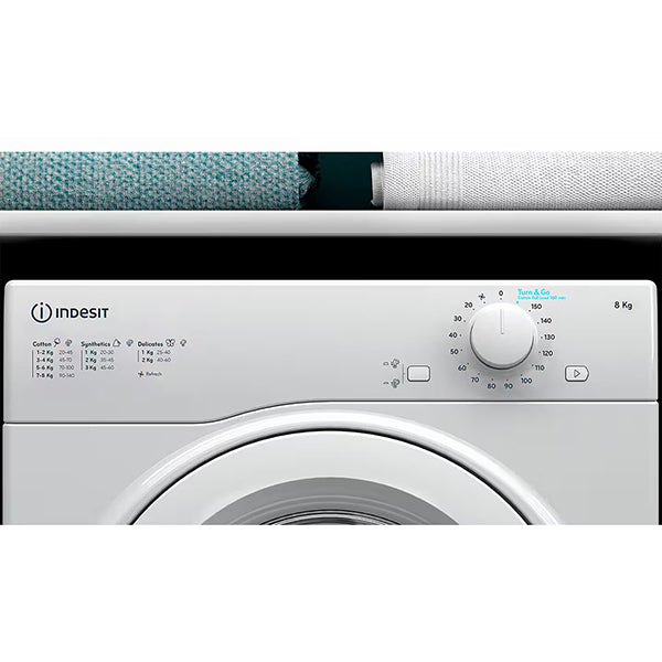 Indesit 8KG Freestanding Air-vented Tumble Dryer - White | I1D80WUK from Indesit - DID Electrical