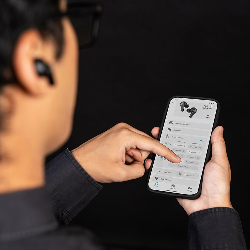 JLab Go Pods ANC In-Ear True Wireless Earbuds - Black | IEUEBGOPODSRBLK124 from JLab - DID Electrical