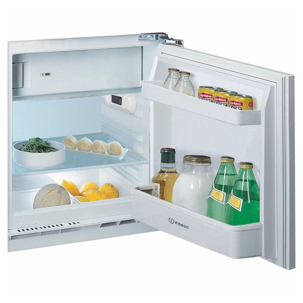 Indesit 126L Built-In Undercounter Fridge Freezer - Steel | INBUF011 from Indesit - DID Electrical