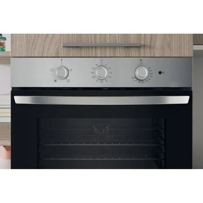 Indesit 66L Built-In Multifunction Electric Single Oven - Inox | IO233XUK from Indesit - DID Electrical
