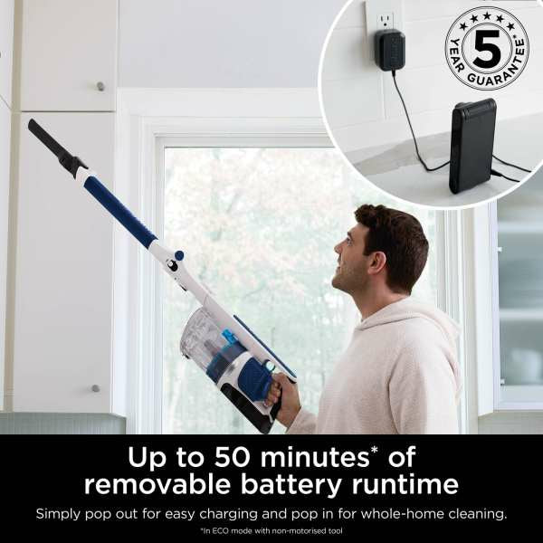 Shark PowerPro Cordless Stick Vacuum - Navy Metallic | IZ380UK from Shark - DID Electrical