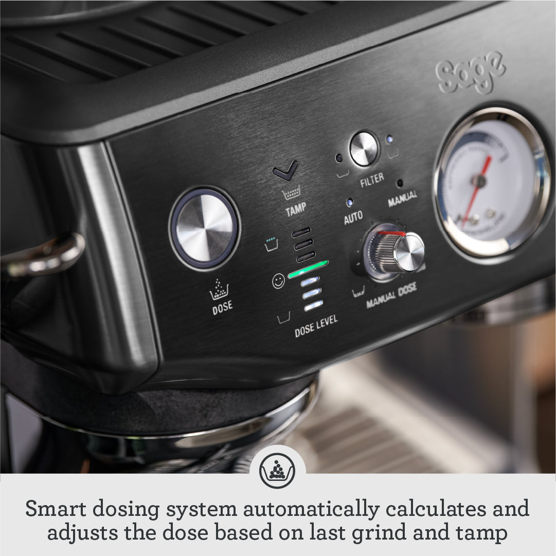 Sage The Barista Express Impress 1850W Espresso Coffee Machine - Black Stainless Steel | SES876BST4GUK1 from Sage - DID Electrical