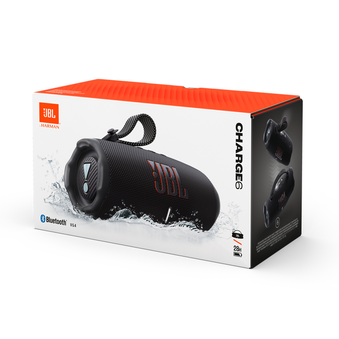 JBL Charge 6 Portable Bluetooth Speaker - Black | JBLCHARGE6BLK from JBL - DID Electrical