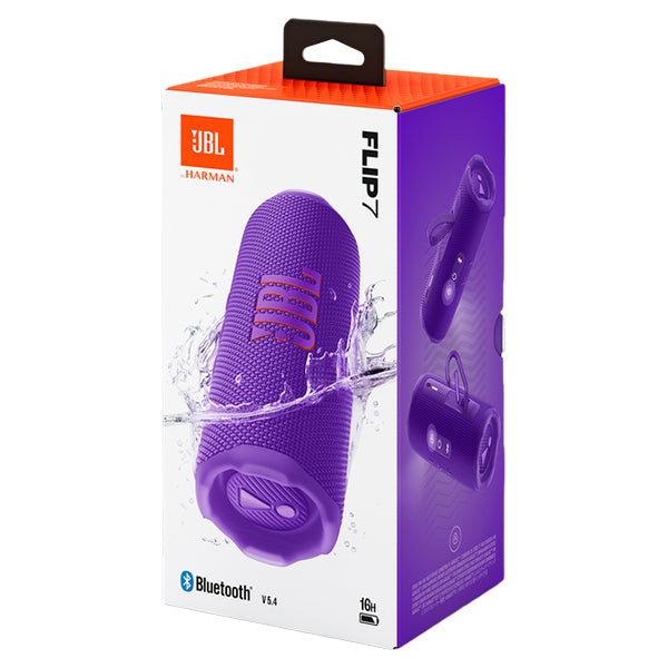 JBL Flip 7 Portable Bluetooth Speaker - Purple | JBLFLIP7PUR from JBL - DID Electrical