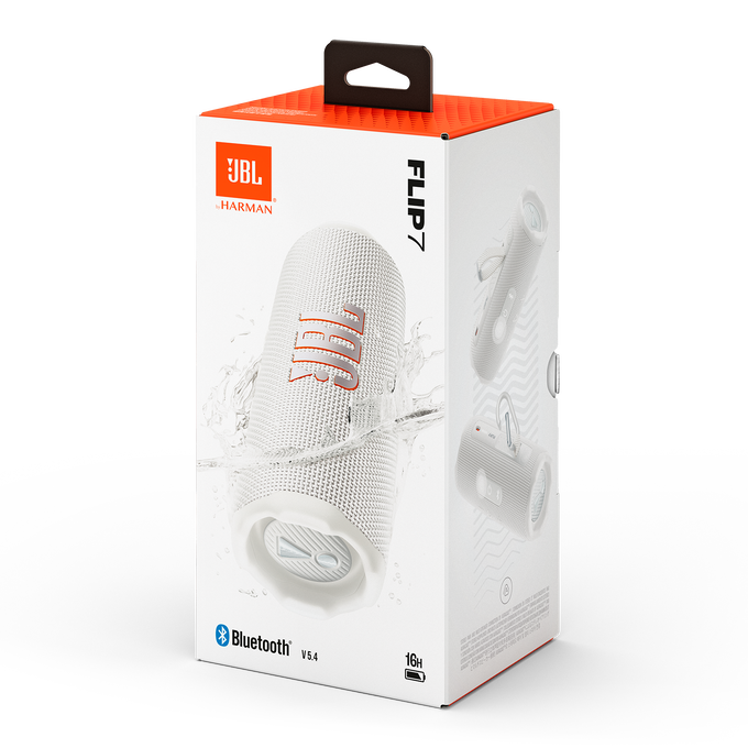 JBL Flip 7 Portable Bluetooth Speaker - White | JBLFLIP7WHT from JBL - DID Electrical