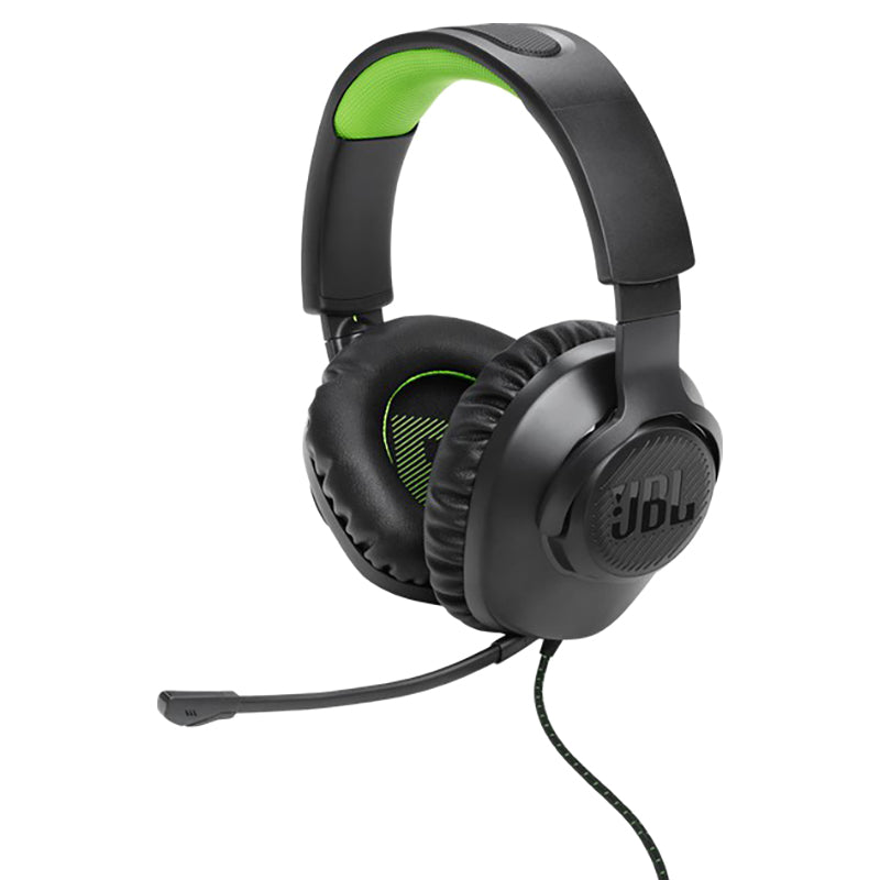 JBL Quantum 100X 40mm Driver Over-Ear Wired Gaming Headset - Black & Green | JBLQ100XBLKGRN from JBL - DID Electrical