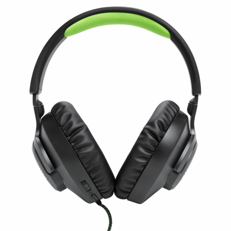 JBL Quantum 100X 40mm Driver Over-Ear Wired Gaming Headset - Black & Green | JBLQ100XBLKGRN from JBL - DID Electrical
