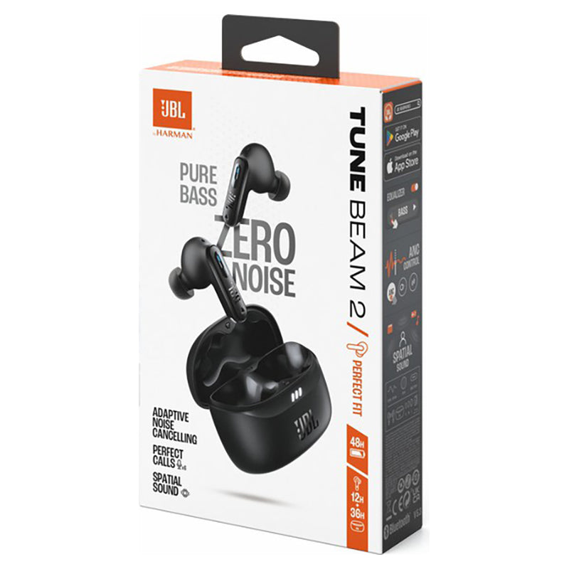 JBL Tune Beam 2 In-Ear True Wireless Earbuds - Black | JBLTBEAM2BLK from JBL - DID Electrical