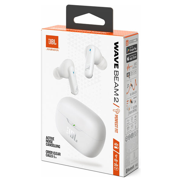 JBL Wave Beam 2 In-Ear True Wireless Earbuds - White | JBLWBEAM2WHT from JBL - DID Electrical