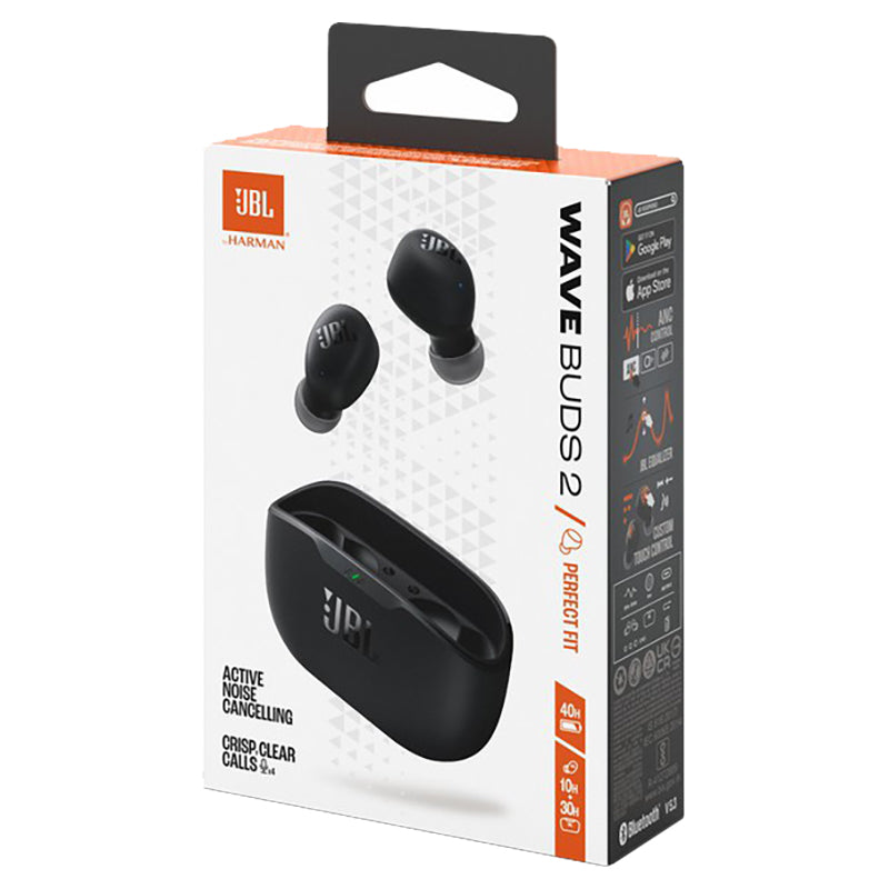JBL Wave Buds 2 In-Ear True Wireless Earbuds - Black | JBLWBUDS2BLK from JBL - DID Electrical