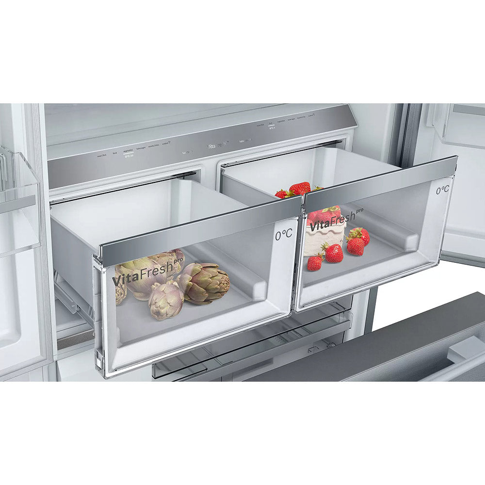 Bosch Serie 8 573L French Door Freestanding Fridge Freezer - Stainless Steel | KFF96PIEP from Bosch - DID Electrical