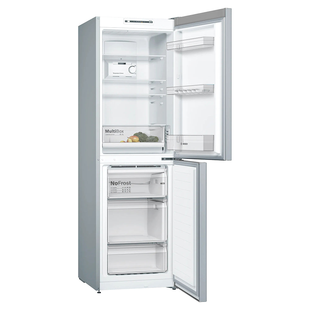 Bosch Series 2 186X60CM Frost Free Freestanding Fridge Freezer - Stainless Steel | KGN34NLEAG from Bosch - DID Electrical