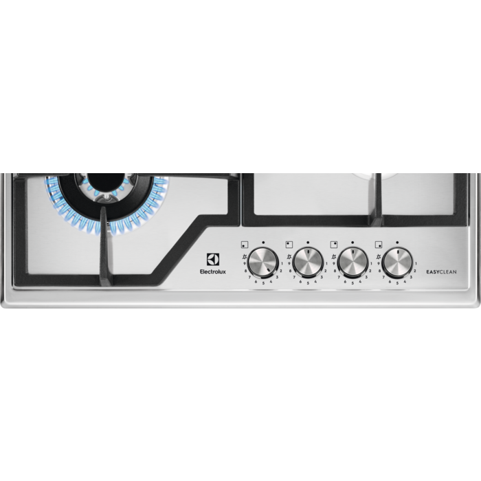 Electrolux 600 60CM 4 Burner Gas Hob - Stainless Steel | KGS64362XX from Electrolux - DID Electrical