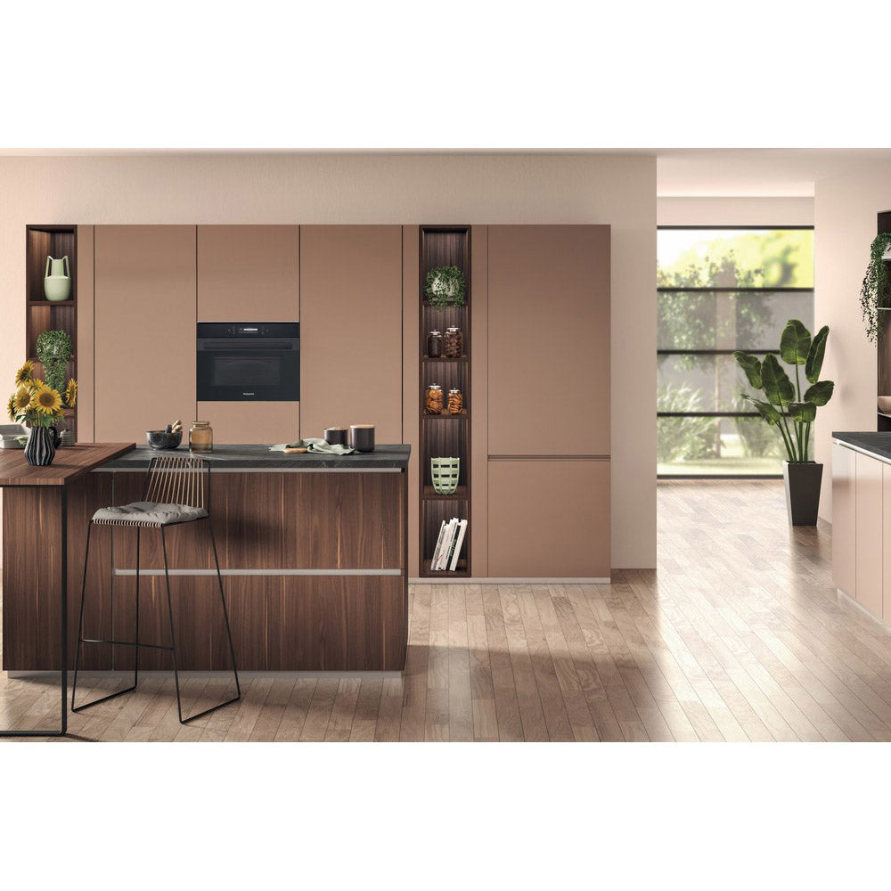 Hotpoint 40L Built-in Combi Microwave - Black Steel | MP 996 BM H from Hotpoint - DID Electrical