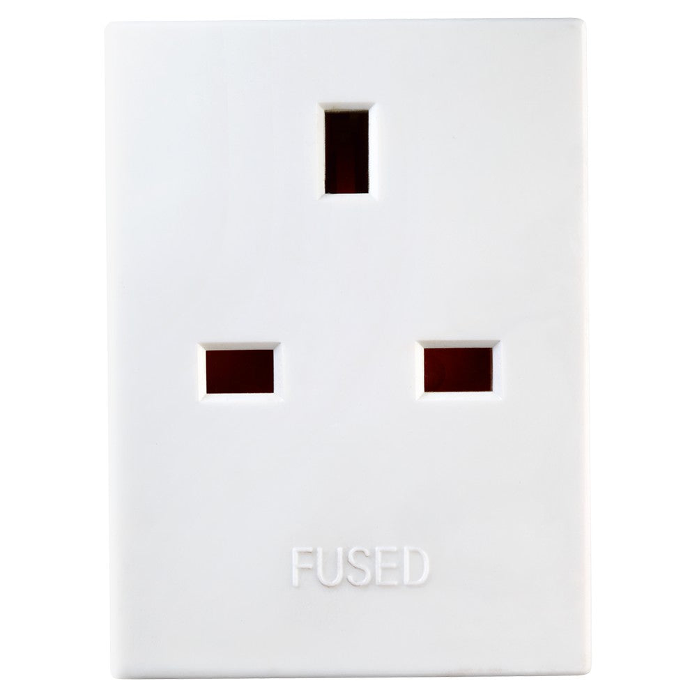 Masterplug 3 Socket Adaptor - White | MSF3/NK-MS from Masterplug - DID Electrical