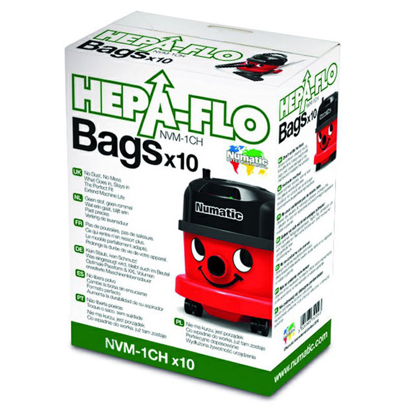 Numatic Hepa-Flo Filter Vacuum Bags - 10 Pack | NUM604015 from Henry - DID Electrical