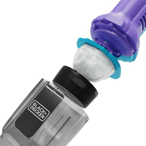 Open Boxed/ Ex-Display Black & Decker 7.2V 2.0Ah Handheld Vacuum Cleaner with Accessories - Lively Lavender & Breeze Purple | NVD220BP-GB from Black & Decker - DID Electrical