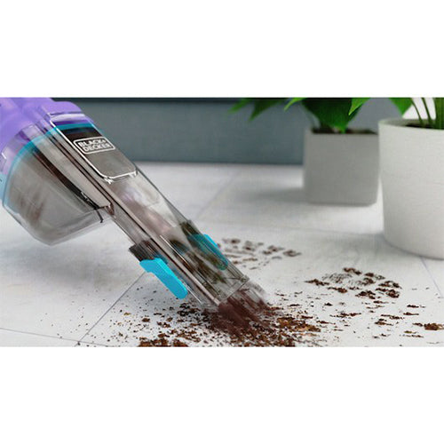 Open Boxed/ Ex-Display Black & Decker 7.2V 2.0Ah Handheld Vacuum Cleaner with Accessories - Lively Lavender & Breeze Purple | NVD220BP-GB from Black & Decker - DID Electrical