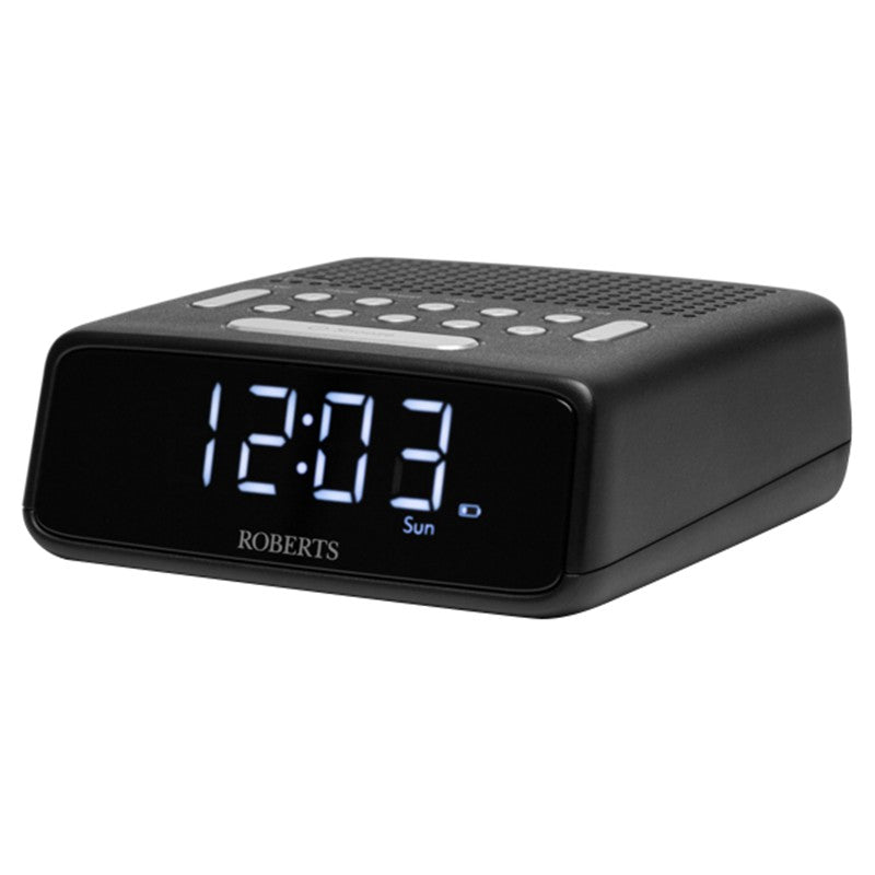Roberts Ortus Alarm Clock Radio with LED Display - Black | ORTUSFMBK from Roberts - DID Electrical